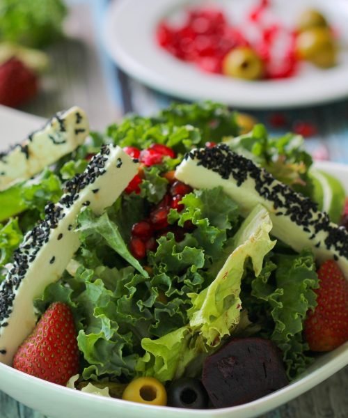 Green Vegetable Salad on White Ceramic Bowl